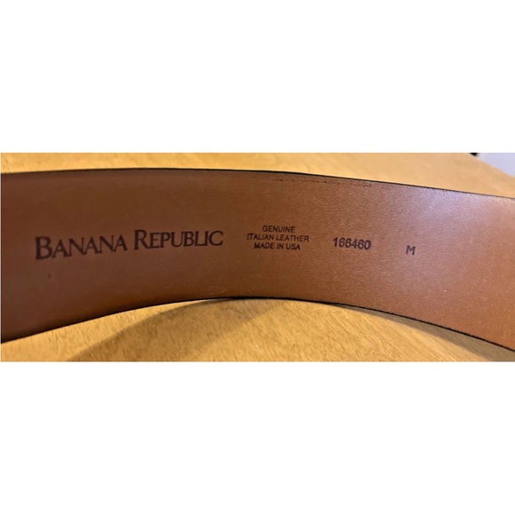 Banana Republic Womens Black Italian Leather Belt Size Medium Made in USA~~EUC! - Picture 4 of 8